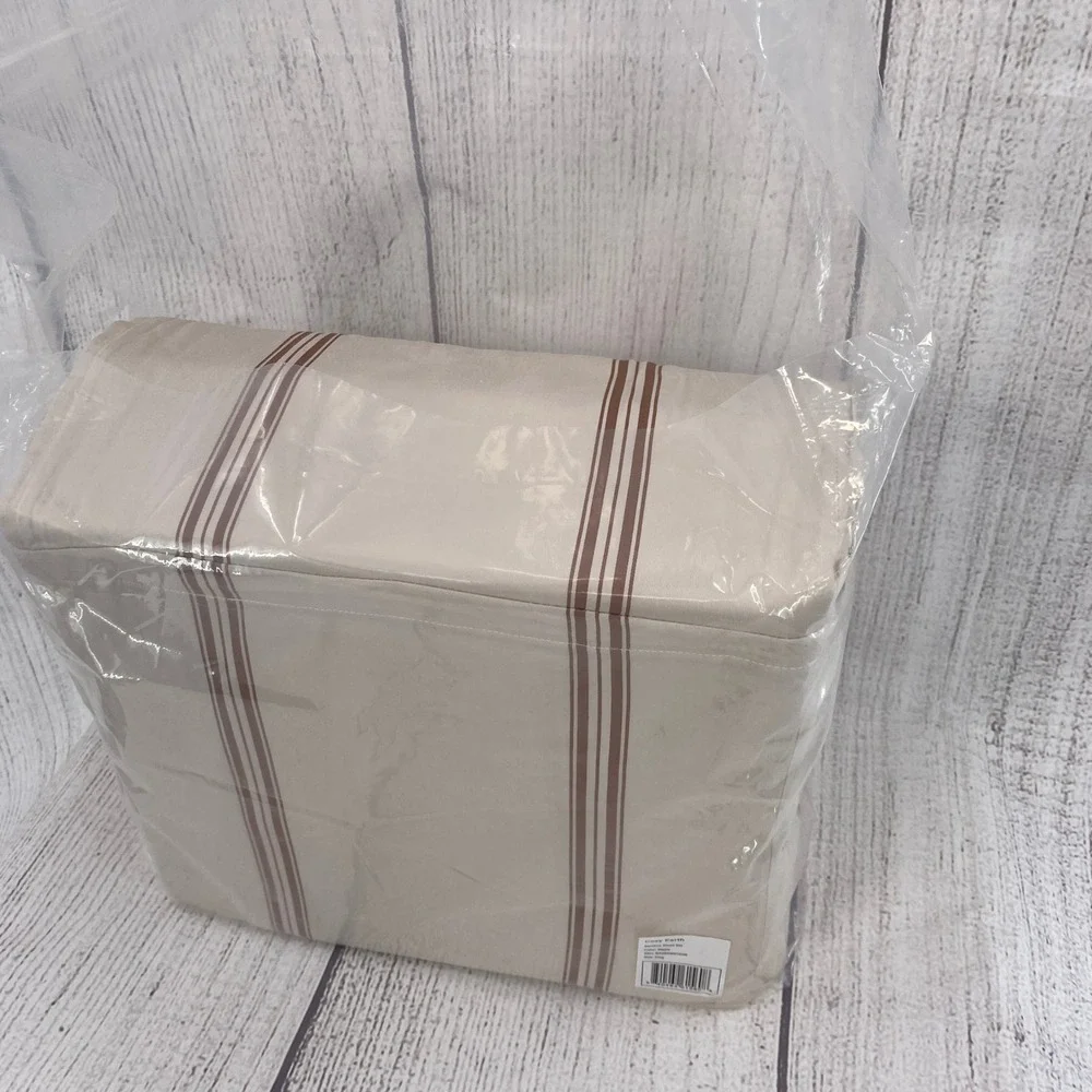 Cozy Earth Sheet Set King Maple Brown Striped Bamboo Viscose Cooling Bedding